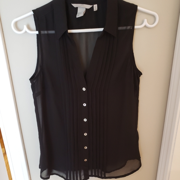 Button Down Chiffon Blouse - Picture 2 of 6